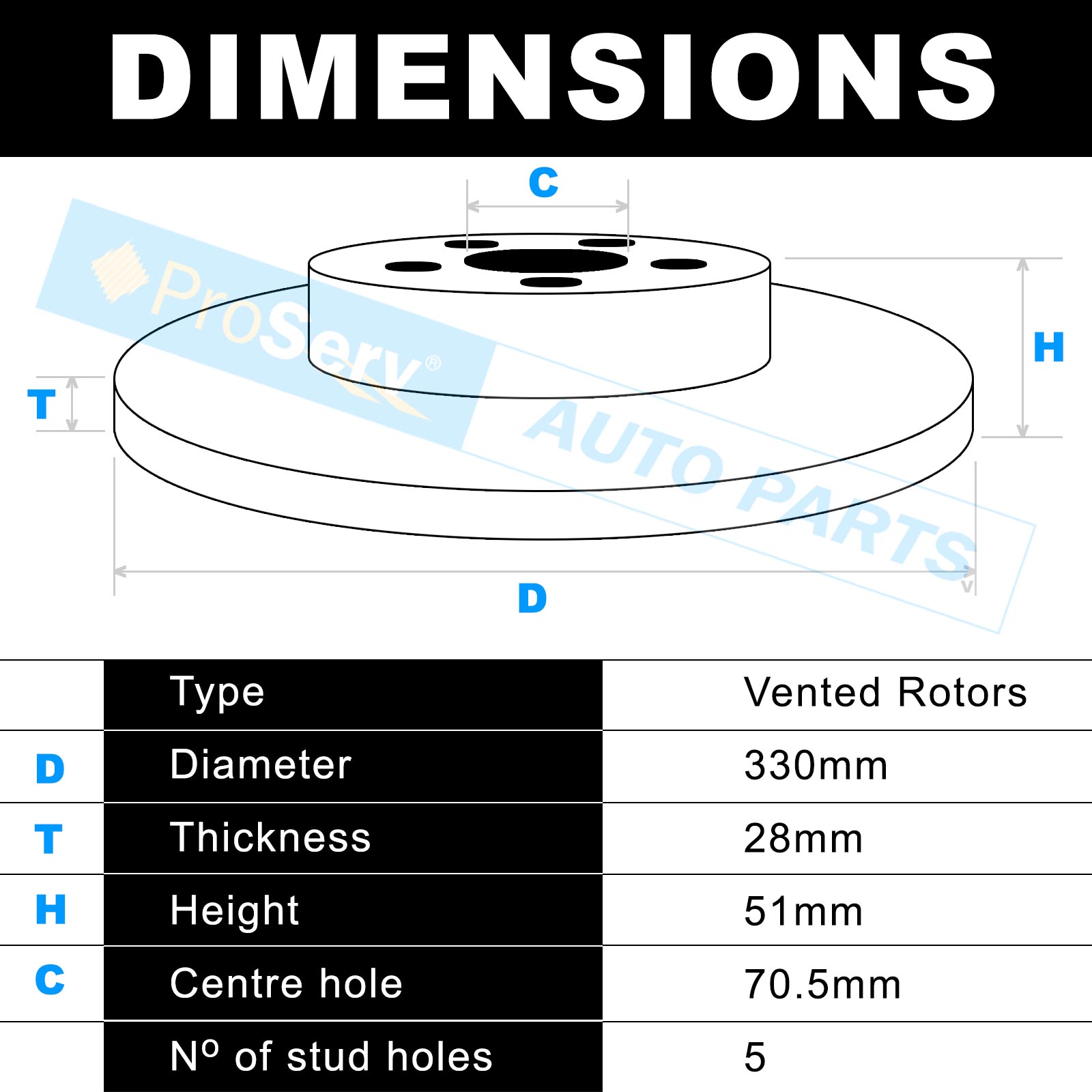 Rda7956 Rear Pair Rda Disc Brake Rotors Ford Territory Fpv