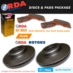 Front Disc Brake Rotors and Pads for BMW 3 Series E46 323i 1998-2005 (300mm Dia)