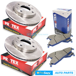 Front Disc Brake Rotors & Pads for Toyota Yaris NCP90, NCP91, NCP93 also Yaris Verso 11/2006-On (Dia 255mm)