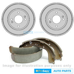 Rear Brake Drums and shoes for Hyundai Getz 5 Door 1.5 2002-2005 (203mm dia)