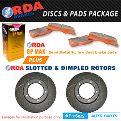 Front Slotted DIMP Disc Brake Rotors and Pads Mazda MX5 NB1 1998-2005