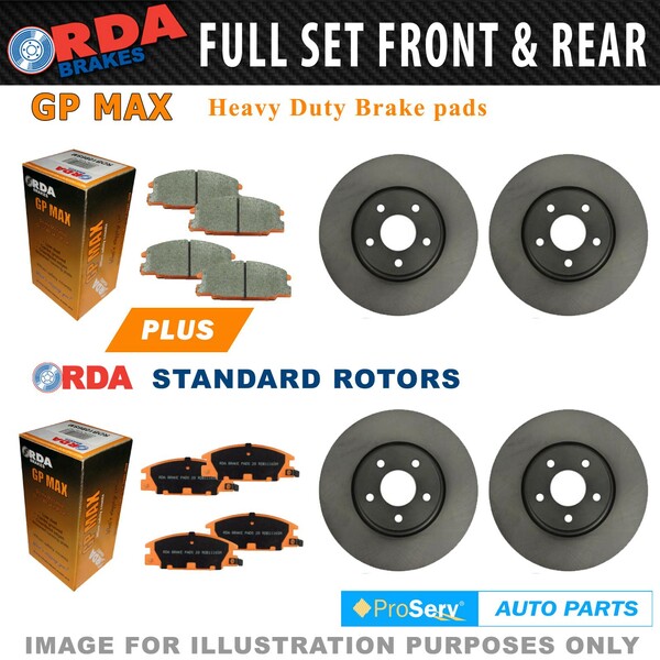 Full Set Disc Brake Rotors & Pad for Ford Falcon BF 6 Cyl XR6 2005-2008