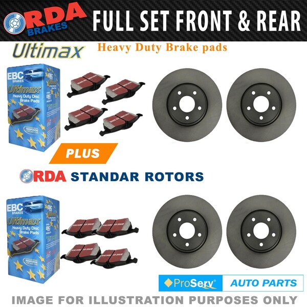 Full Set Disc Brake Rotors & Pad for Ford Falcon BA XR6 XR6T XR8 9/2002-9/2005