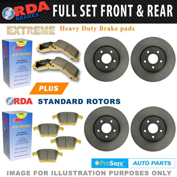 Full Set Disc Brake Rotors & Pad for Toyota Landcruiser 200Series 07-15